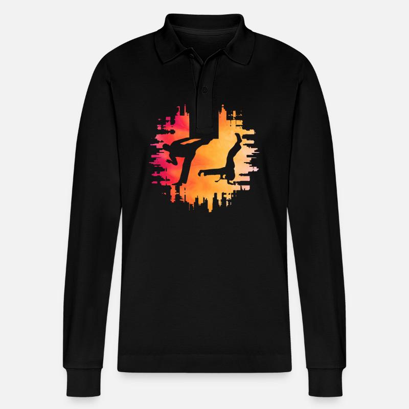 Capoeira - Stanley/Stella Unisex Bio-Langarm-Poloshirt Prepster - Schwarz
