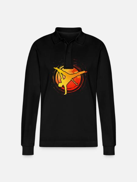 Capoeira - Stanley/Stella Unisex Bio-Langarm-Poloshirt Prepster - Schwarz