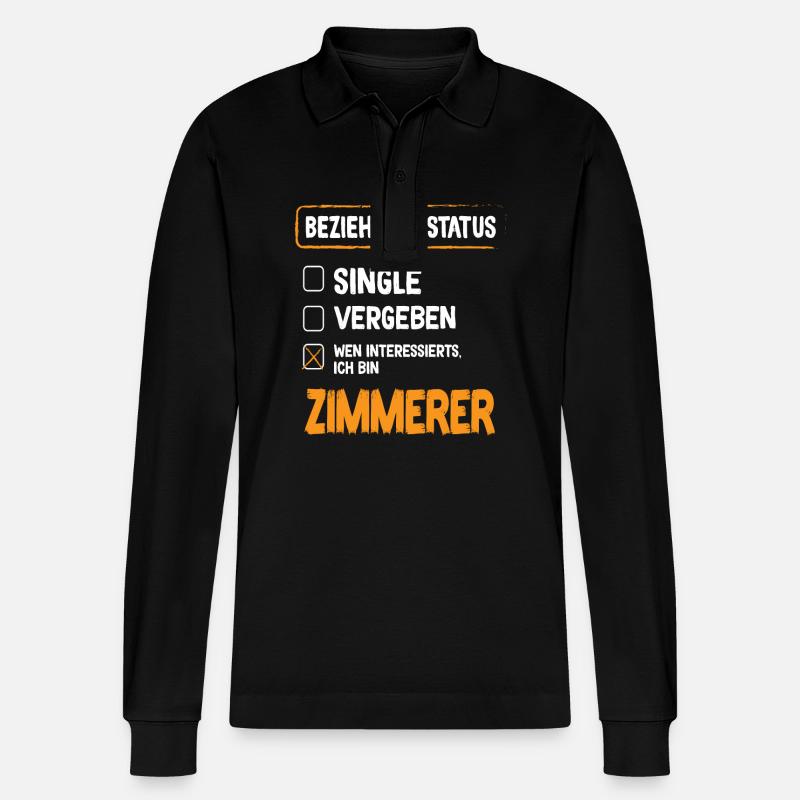 Statut relationnel de Zimmerer - Polo à manches longues bio PREPSTER Stanley/Stella Unisexe - noir