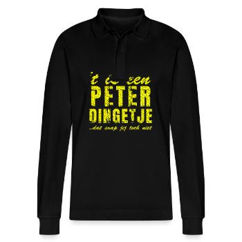 Chemises cool design avec le nom Peter, - Polo à manches longues bio PREPSTER Stanley/Stella Unisexe - noir - Devant - Anna (173cm) & Nico (186cm)