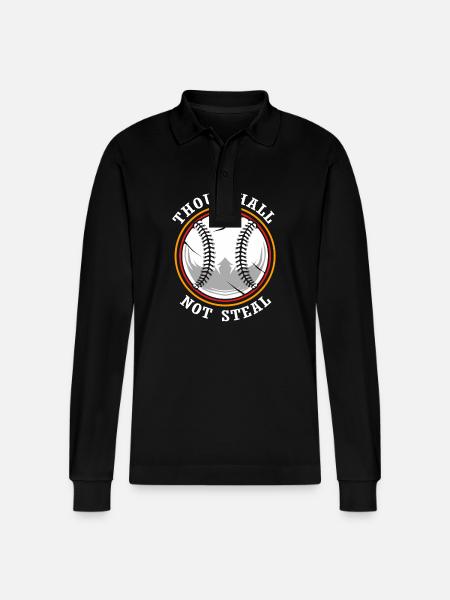 Baseball - Stanley/Stella Organic Unisex Long-Sleeved Polo Shirt Prepster - black