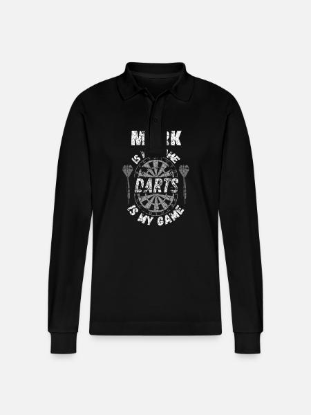 Dart design ved navn Mark, Dart fan - Stanley/Stella Prepster økologisk unisex langærmet poloshirt - sort