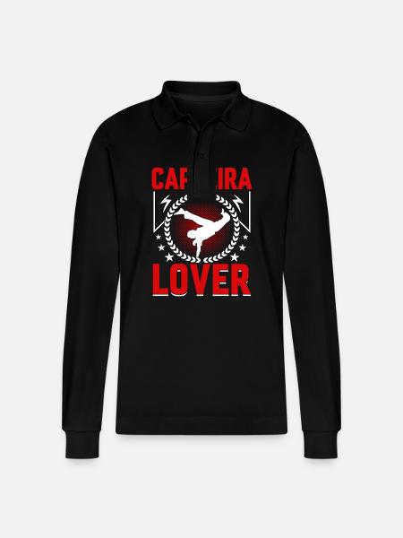 Capoeira Lover - Stanley/Stella Organic Unisex Long-Sleeved Polo Shirt Prepster - black