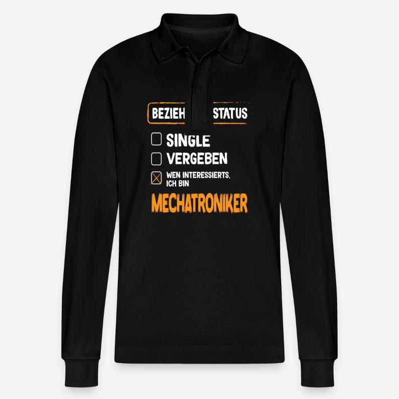 Mechatroniker Beziehungsstatus Mechatroniker - Stanley/Stella Unisex Bio-Langarm-Poloshirt Prepster - Schwarz