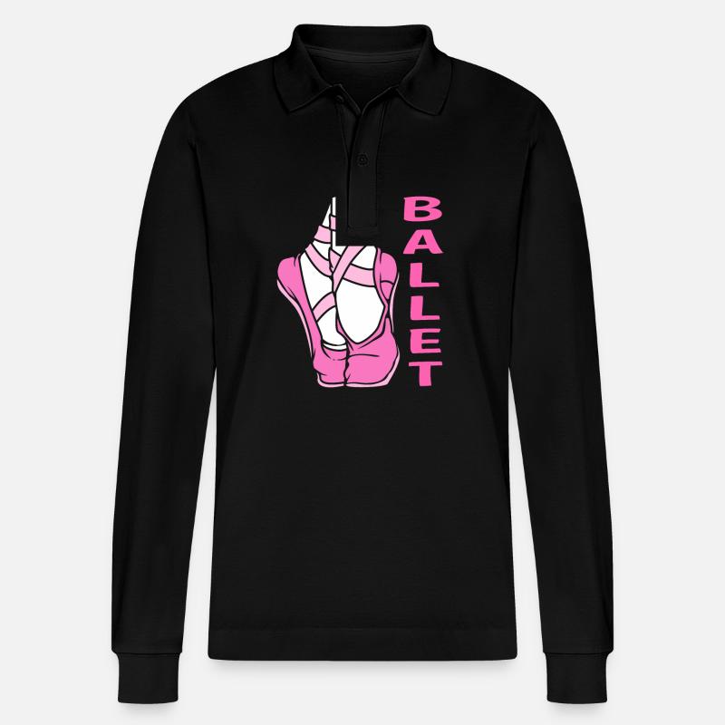 Danseuse de ballet - Polo à manches longues bio PREPSTER Stanley/Stella Unisexe - noir