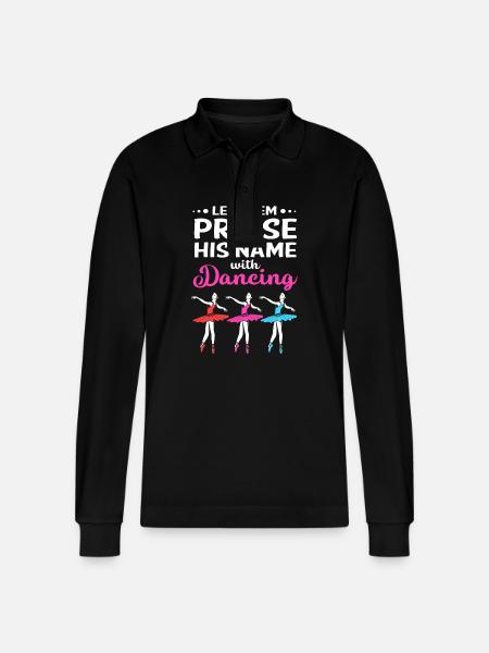 Ballet Ballet Dancer - Stanley/Stella Organic Unisex Long-Sleeved Polo Shirt Prepster - black