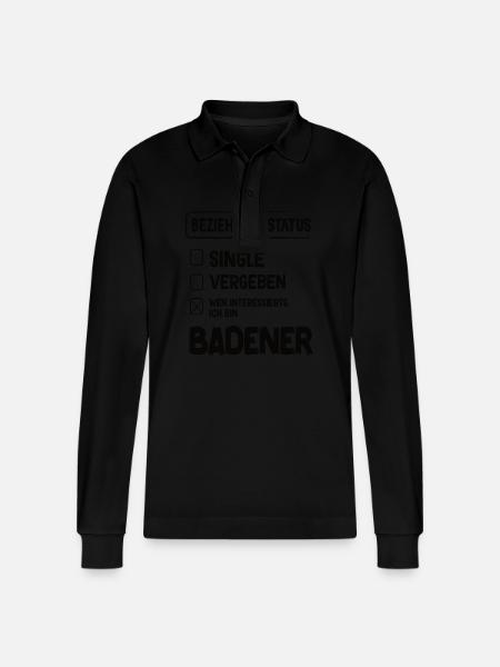 Baden relationship status Baden Baden - Stanley/Stella Organic Unisex Long-Sleeved Polo Shirt Prepster - black