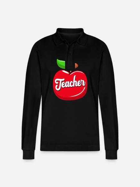 Englischlehrerin Englisch Lehrer - Stanley/Stella Unisex Bio-Langarm-Poloshirt Prepster - Schwarz