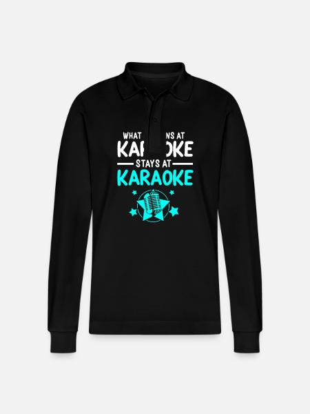 Karaoké - Polo à manches longues bio PREPSTER Stanley/Stella Unisexe - noir