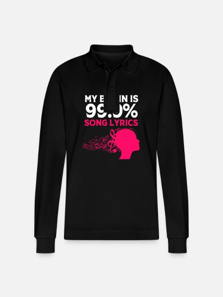 Karaoke - Stanley/Stella Organic Unisex Long-Sleeved Polo Shirt Prepster - black