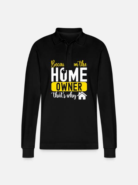 Homeowners Housewarming Party - Stanley/Stella Organic Unisex Long-Sleeved Polo Shirt Prepster - black