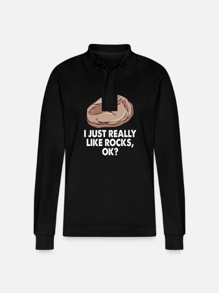 Geologist Geology - Stanley/Stella Organic Unisex Long-Sleeved Polo Shirt Prepster - black