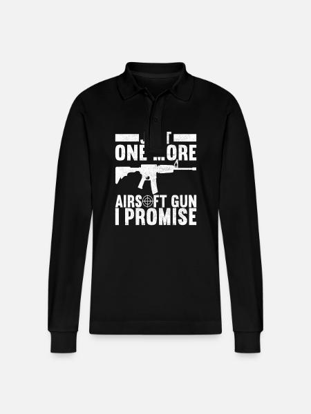 Airsoft Gun Airsoft Hobby - Stanley/Stella Organic Unisex Long-Sleeved Polo Shirt Prepster - black