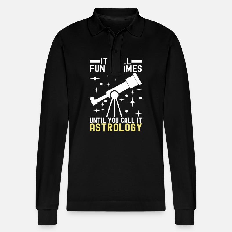 Astronomie Atronome - Polo à manches longues bio PREPSTER Stanley/Stella Unisexe - noir