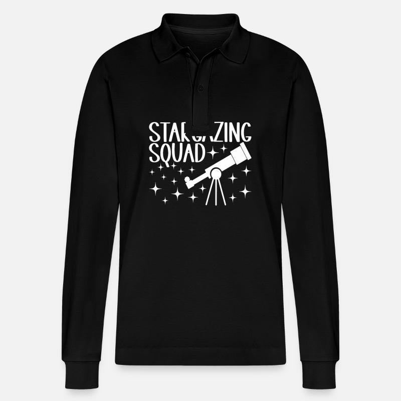 Astronomie astronome - Polo à manches longues bio PREPSTER Stanley/Stella Unisexe - noir