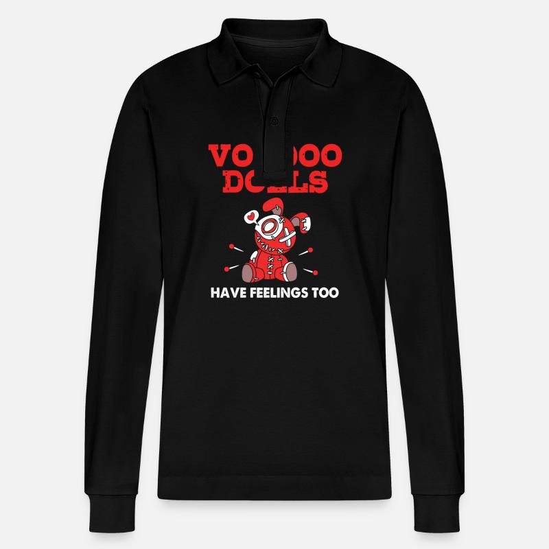 Voodoo - Stanley/Stella Unisex Bio-Langarm-Poloshirt Prepster - Schwarz