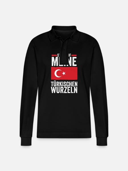 Turks Turkish Turkey - Stanley/Stella Organic Unisex Long-Sleeved Polo Shirt Prepster - black