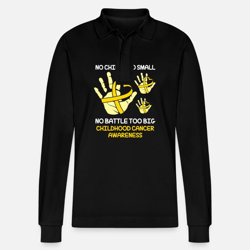 Krebs Kind Krebs-Überlebender - Stanley/Stella Unisex Bio-Langarm-Poloshirt Prepster - Schwarz