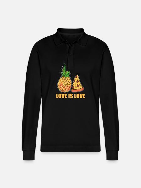 Ananas - Polo à manches longues bio PREPSTER Stanley/Stella Unisexe - noir