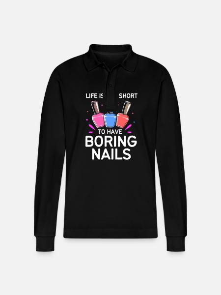 Beautician - Stanley/Stella Organic Unisex Long-Sleeved Polo Shirt Prepster - black