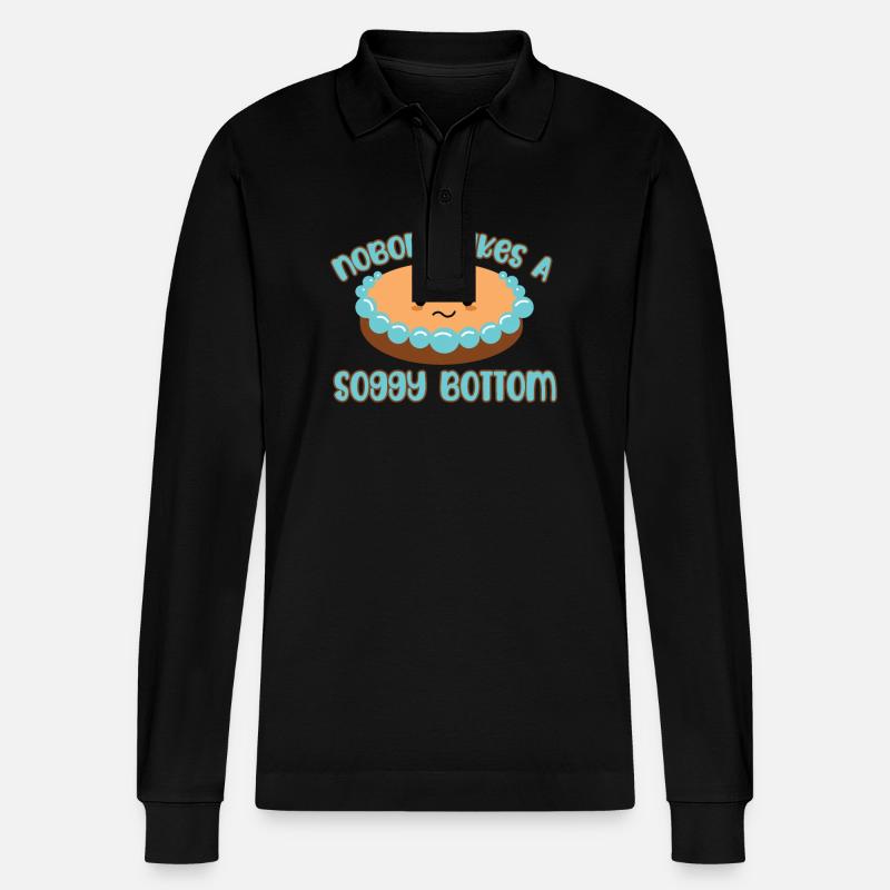 Niemand Mag Einen Weichen Boden - Stanley/Stella Unisex Bio-Langarm-Poloshirt Prepster - Schwarz