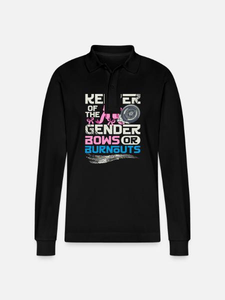 Hüter der Gender-Burnouts oder Verbeugungen - Stanley/Stella Unisex Bio-Langarm-Poloshirt Prepster - Schwarz