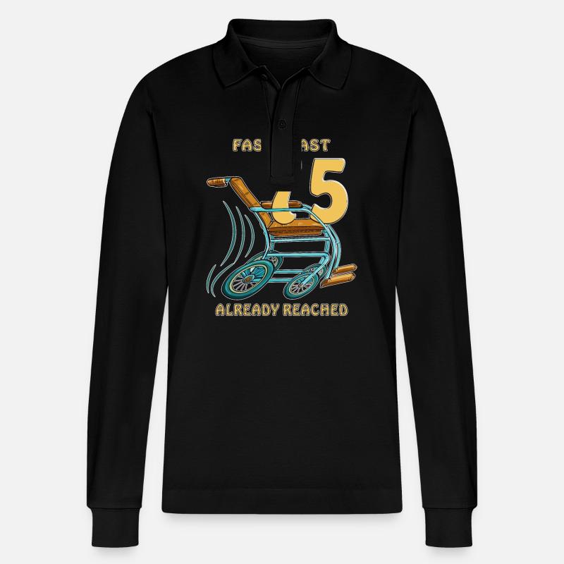 BIRTHDAY FAST...FAST 75 ALREADY REACHED - Stanley/Stella Unisex Bio-Langarm-Poloshirt Prepster - Schwarz