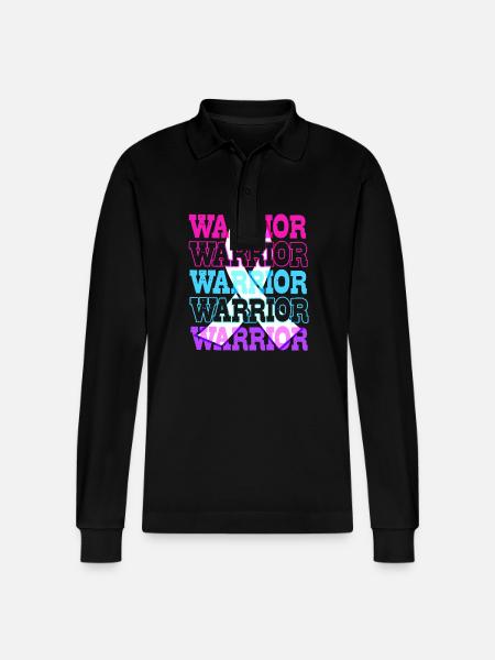 Thyroid cancer Thyroid cancer - Stanley/Stella Organic Unisex Long-Sleeved Polo Shirt Prepster - black