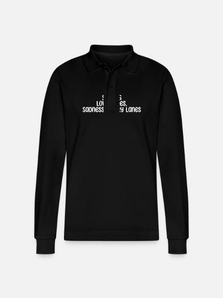 Bowling - Striking LoveStrikes, Sadness, Empty - Stanley/Stella Organic Unisex Long-Sleeved Polo Shirt Prepster - black