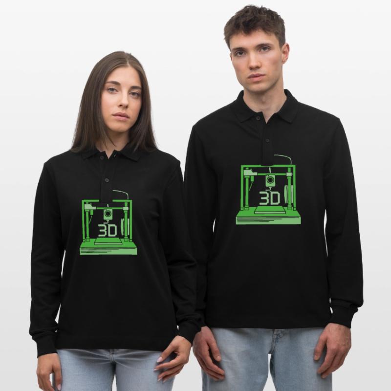 Impression 3D Impression Prototype Polo à manches longues bio PREPSTER Stanley/Stella Unisexe