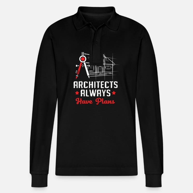 architecte - Polo à manches longues bio PREPSTER Stanley/Stella Unisexe - noir