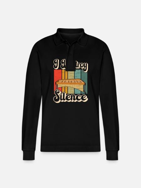 Vibraphon, vibraphonist - Stanley/Stella Organic Unisex Long-Sleeved Polo Shirt Prepster - black