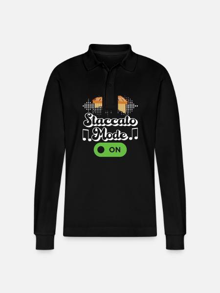 Vibraphon, vibraphonist - Stanley/Stella Organic Unisex Long-Sleeved Polo Shirt Prepster - black