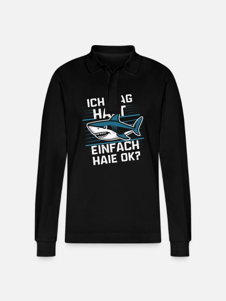 Requin Requin Requins Requin - Polo à manches longues bio PREPSTER Stanley/Stella Unisexe - noir