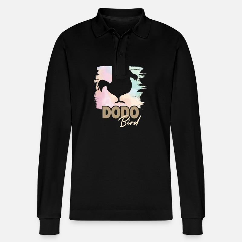 Oiseau Dodo - Polo à manches longues bio PREPSTER Stanley/Stella Unisexe - noir