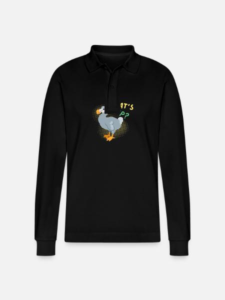 Dodo Whats's up? - Stanley/Stella Organic Unisex Long-Sleeved Polo Shirt Prepster - black
