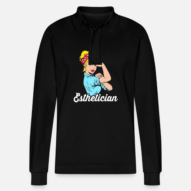Kosmetikerin - Stanley/Stella Unisex Bio-Langarm-Poloshirt Prepster - Schwarz