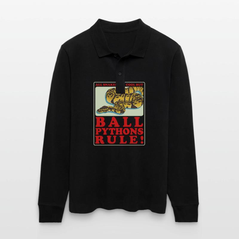 Königspython Python Schlange Geschenk Stanley/Stella Unisex Bio-Langarm-Poloshirt Prepster