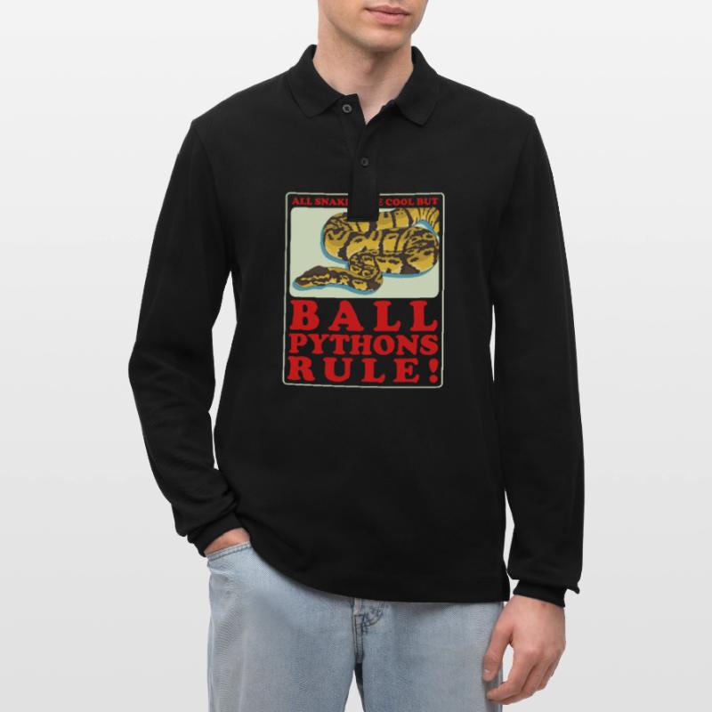 Königspython Python Schlange Geschenk Stanley/Stella Unisex Bio-Langarm-Poloshirt Prepster