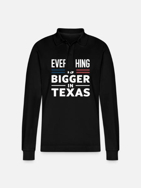 Texas State Texans Texas - Stanley/Stella Organic Unisex Long-Sleeved Polo Shirt Prepster - black