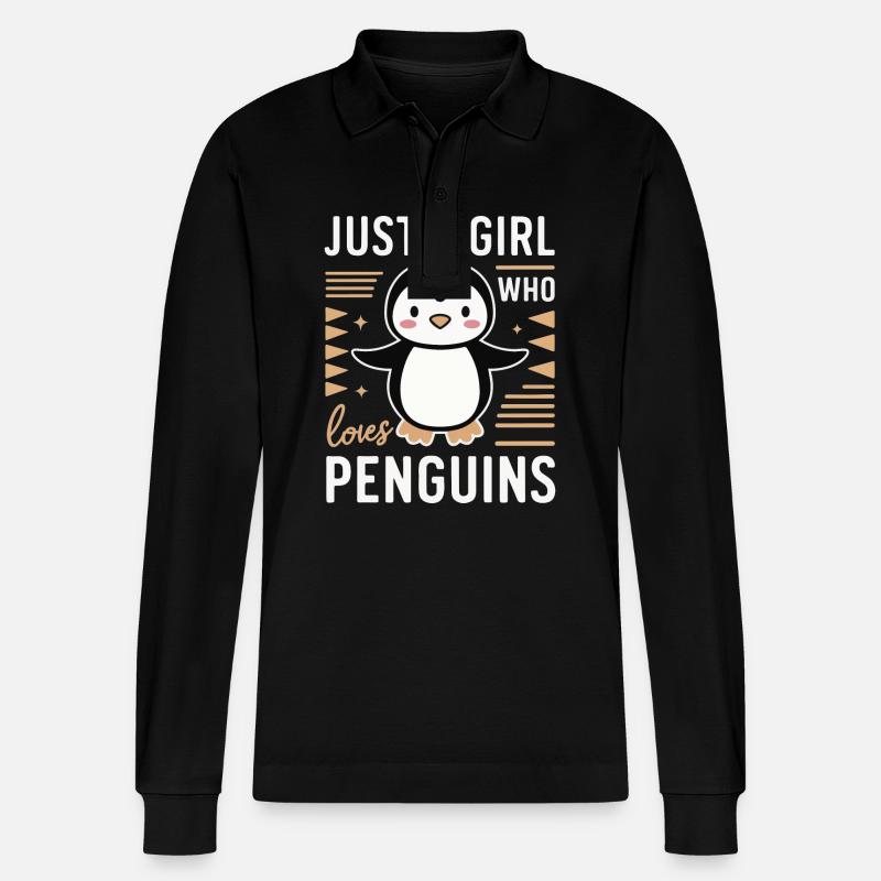 Pingouin Pingouin Animal - Polo à manches longues bio PREPSTER Stanley/Stella Unisexe - noir