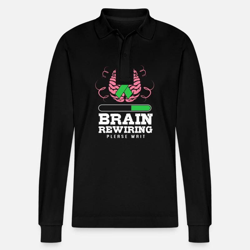 Schädel Hirn Trauma - Stanley/Stella Unisex Bio-Langarm-Poloshirt Prepster - Schwarz