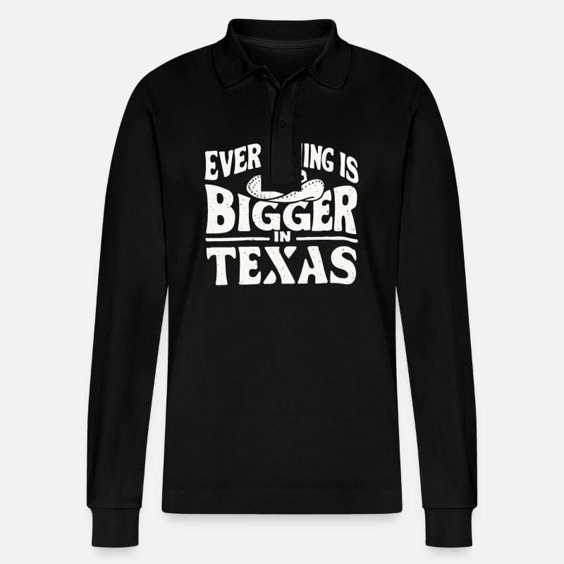 État du Texas Texans Texas - Polo à manches longues bio PREPSTER Stanley/Stella Unisexe - noir