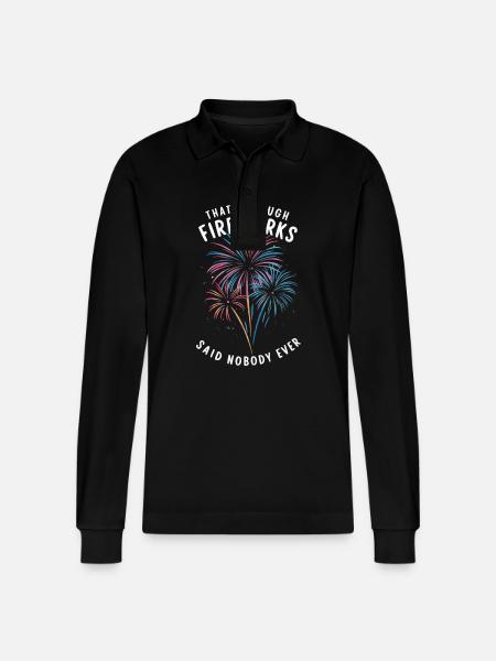 Pyrotechnics Fireworks Pyrotechnics - Stanley/Stella Organic Unisex Long-Sleeved Polo Shirt Prepster - black