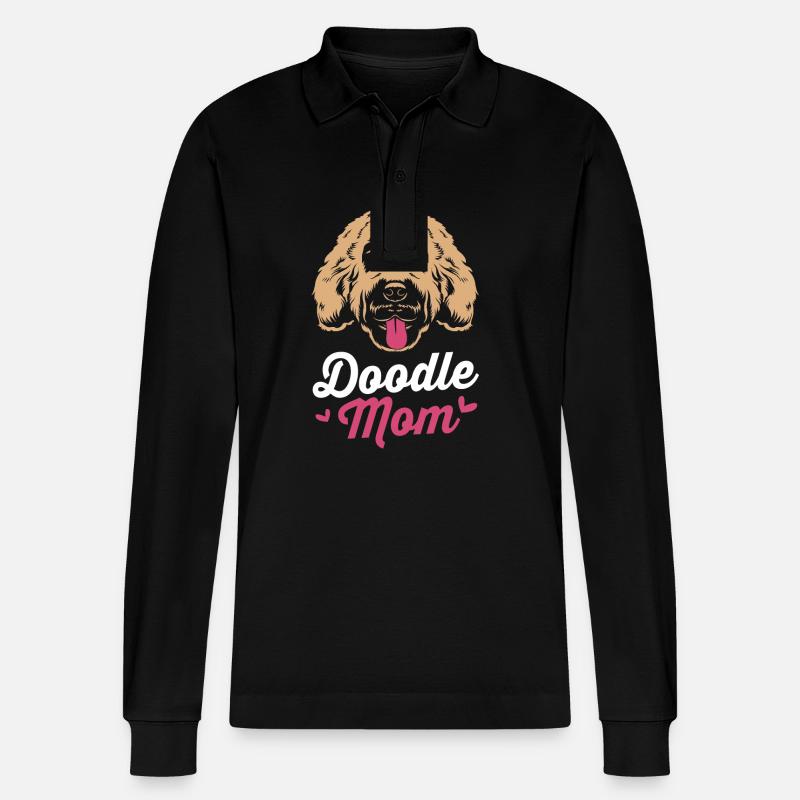 Goldendoodle - Stanley/Stella Unisex Bio-Langarm-Poloshirt Prepster - Schwarz