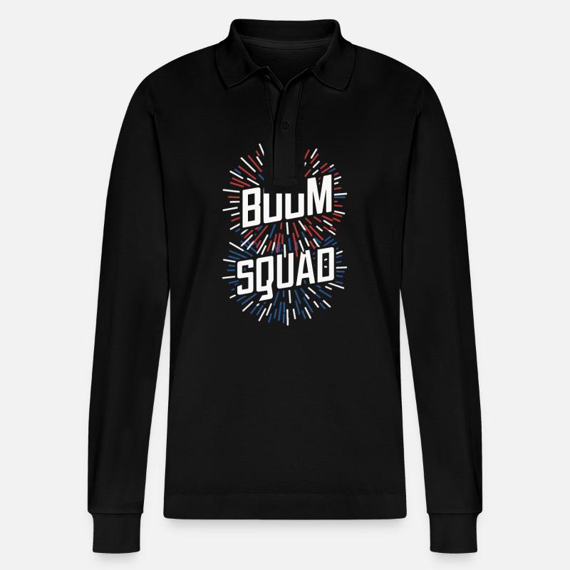 Pyrotechniker Feuerwerk Pyrotechnik - Stanley/Stella Unisex Bio-Langarm-Poloshirt Prepster - Schwarz