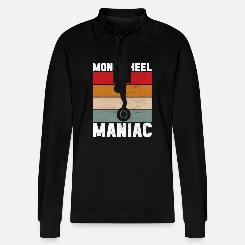 EUC Monoroue - Polo à manches longues bio PREPSTER Stanley/Stella Unisexe - noir