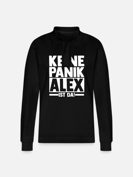 Alexander Alexandra Alexa Alex - Stanley/Stella Unisex Bio-Langarm-Poloshirt Prepster - Schwarz