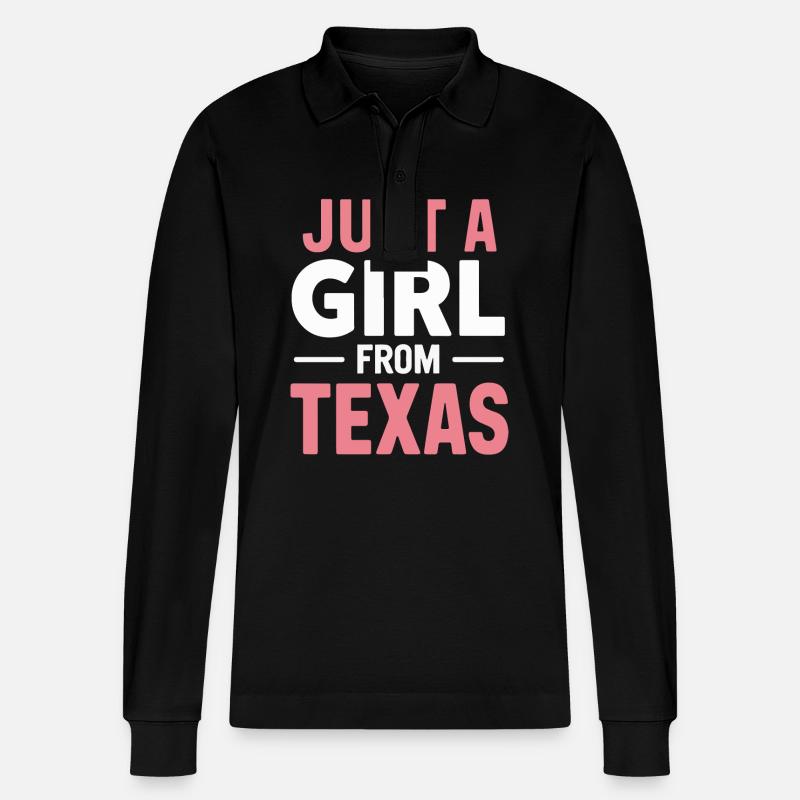 État du Texas Texans Texas - Polo à manches longues bio PREPSTER Stanley/Stella Unisexe - noir