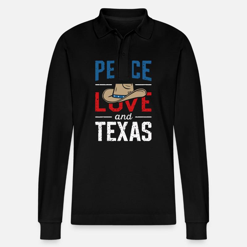 État du Texas Texans Texas - Polo à manches longues bio PREPSTER Stanley/Stella Unisexe - noir
